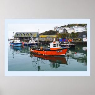 Poster Porto de Mevagissey em Cornwall