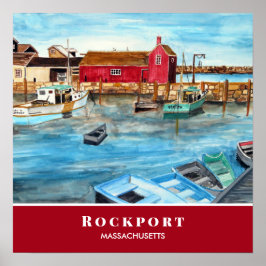 Poster Porto de Rockport Massachusetts Nova Inglaterra EU