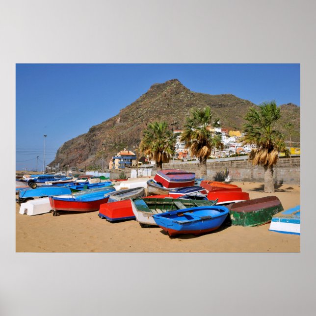 Póster Porto de San Andres em Tenerife (Frente)