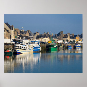 Poster Porto de Santo-Vaast-la-Hougue, França