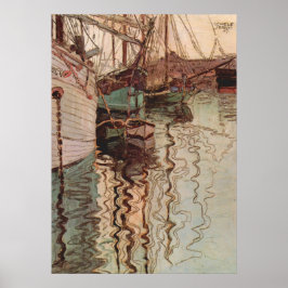 Póster Porto de Trieste por Egon Schiele, Arte Antiga