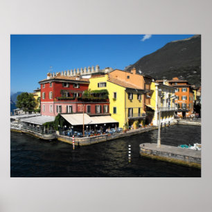 Póster Porto em Malcesine no lago Garda em Italia
