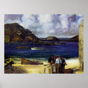 Poster Porto em Monhegan - George Bellows - 1913