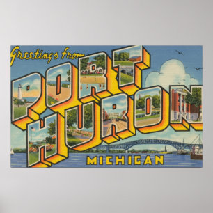 Poster Porto Huron, Michigan - grandes cenas 2 da letra