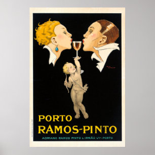 Poster Porto Ramos Pinto por Rene Vincent - Francês Vint