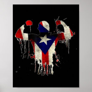 Poster Porto Rico Boxando Luvas Boxeo Unisex