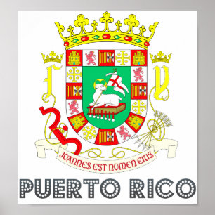 Póster Porto Rico Casaco de Armas