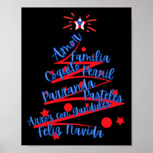 Poster Porto Rico Natal Feliz Navidad