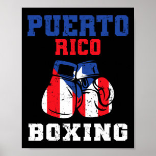 Poster Porto Rico Orgulho Boxando Bandeiras