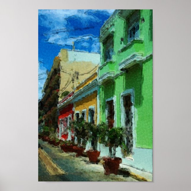 Póster Porto Rico - San Juan Antigo (Frente)