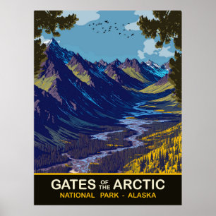Poster Portões do Ártico, Alasca, Viagem