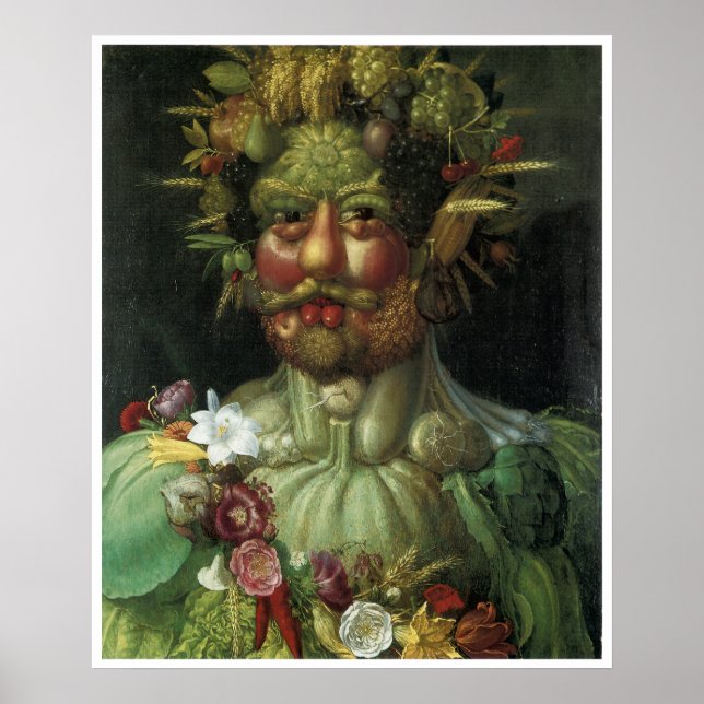 Póster Portrait from Vegetation Giuseppe Arcimboldo (Frente)