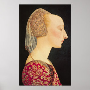 Póster Portrait of a Lady in Red, 1460-70