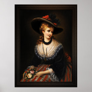 Poster Portrait Of A Noble Woman by Alois Eckhardt