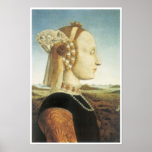 Poster Portrait of Battista Sforza, c. 1474