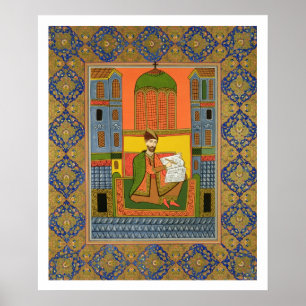 Poster Portrait of Chota Rustaveli (c.1172-c.1216) after