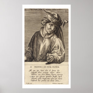Poster Portrait of Jan van Eyck (c.1390-1441) plate 2 in