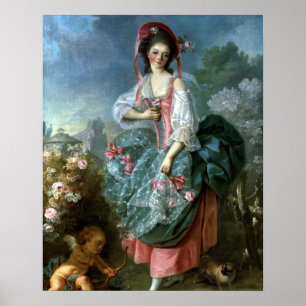 Póster Portrait of Mademoiselle Guimard as Terpsichore, c