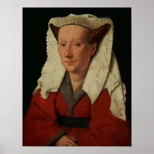 Póster Portrait of Margaret van Eyck, 1439
