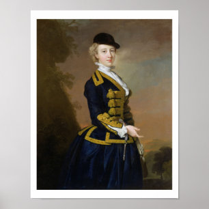 Poster Portrait of Nancy Fortesque wearing a dark blue ri