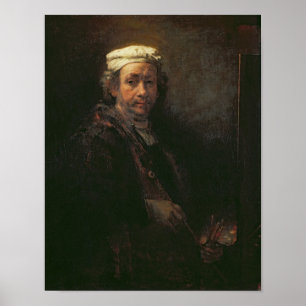 Póster Portrait of the Artist at his Easel, 1660
