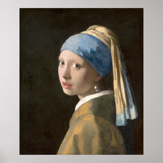 Poster Portrait of Woman - 1665 Girl with a Pearl Earring (Frente)