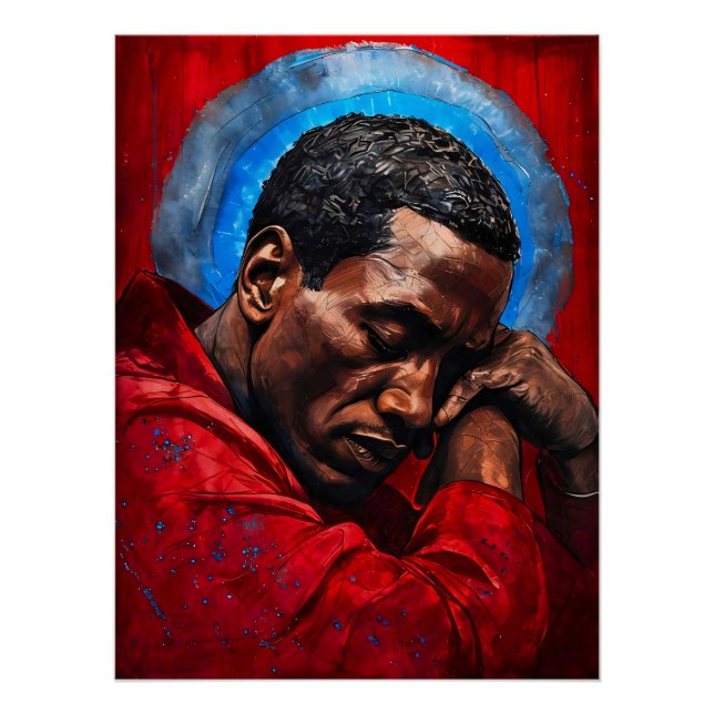 Póster Porträt eines Emotionalen Schwarzen Mannes (Frente)