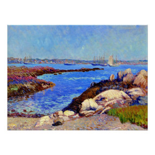 Póster Portsmouth Harbor, pintura de arte NH,