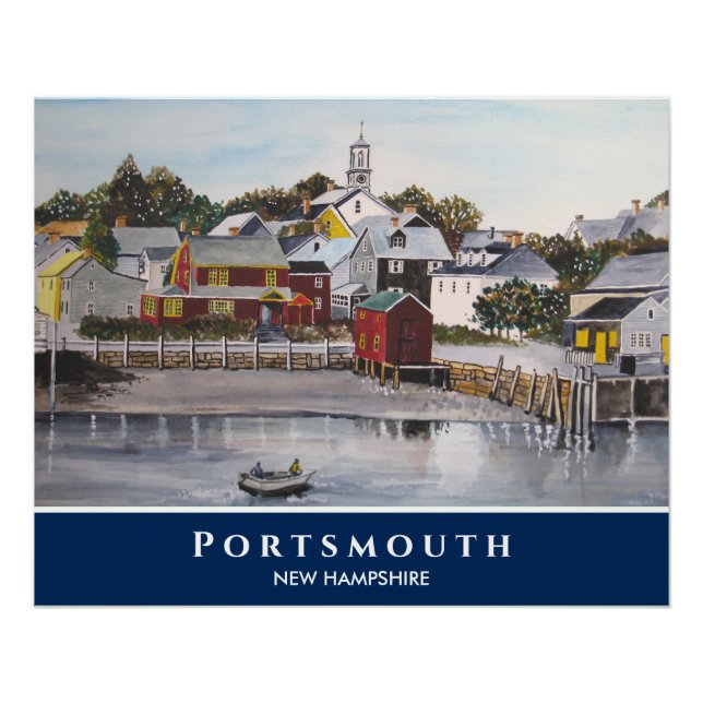 Póster Portsmouth Harbour New Hampshire USA Painting (Frente)