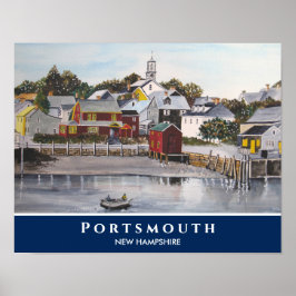 Poster Portsmouth Harbour New Hampshire USA Painting