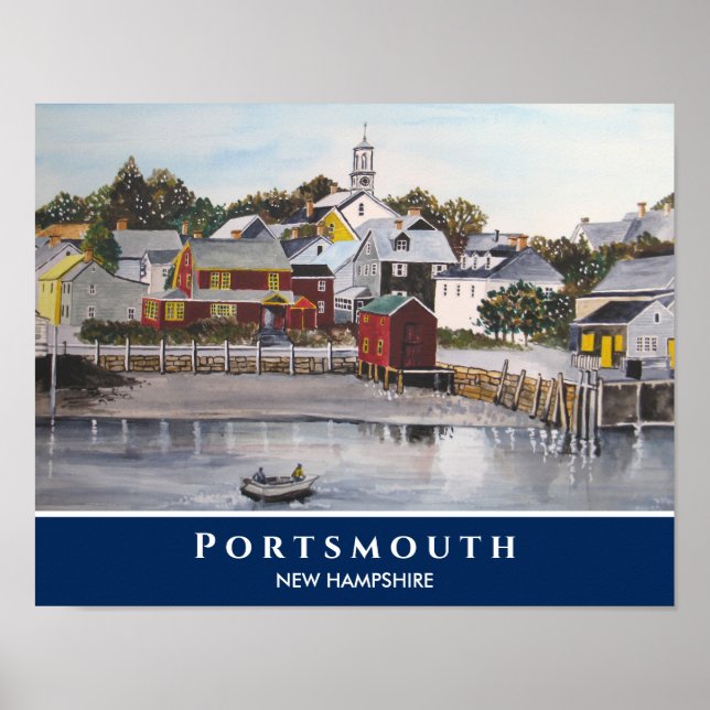 Poster Portsmouth Harbour New Hampshire USA Painting (Frente)
