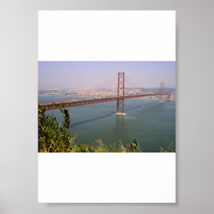 Poster Portugal Antigo, Ponte do Rio Tejo Lisboa