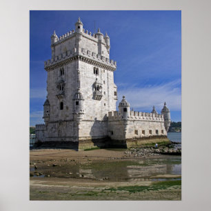 Poster Portugal, Lisboa. Torre Belem, um Mundo da UNESCO
