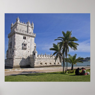 Póster Portugal, Lisboa. Torre Belem, um Mundo da UNESCO
