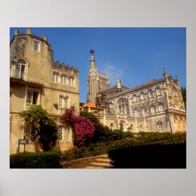 Poster Portugal, Palácio Bussaco. (Frente)