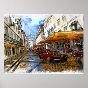 Poster Portugal Real - Rua Lisboa