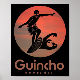 Poster Portugal Windsurf Praticantes de Surf Praia Do Gui