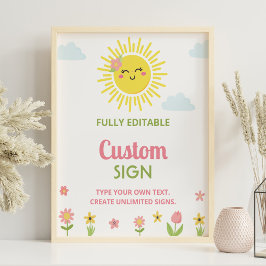 Poster Pos Personalizados De Aniversário Do Partido Sunsh