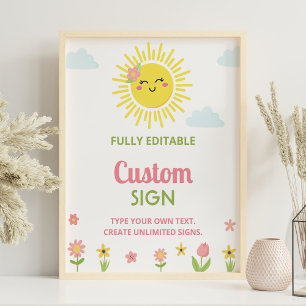 Poster Pos Personalizados De Aniversário Do Partido Sunsh