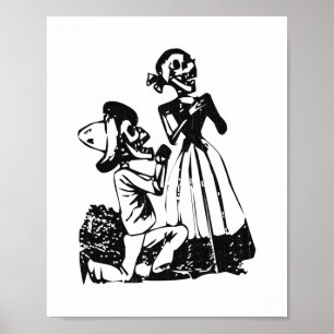 Poster Posada Cavalera Courting Skeleton Casal