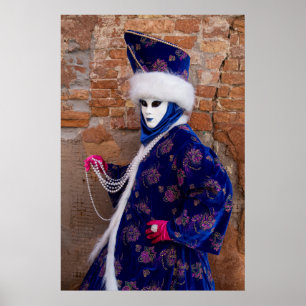 Póster Posando com Fantasia de Carnaval, Veneza