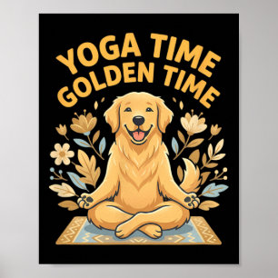 Poster Pose de Ioga Golden Retriever Ioga _1