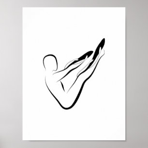 Póster Pose de Pilates do balancim da pose de Pilates