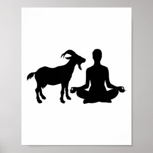 Poster Pose de Yoga Lotus Cabra Yoga