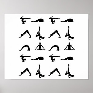 Póster Poses da ioga
