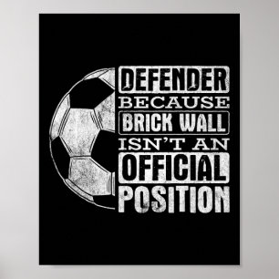 Poster Posição de Parede de Tijolo Defensivo Esportes Fut