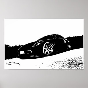 Póster Posição dianteira de Nissan 350z