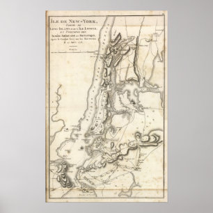 Póster Posições da ilha e da New York