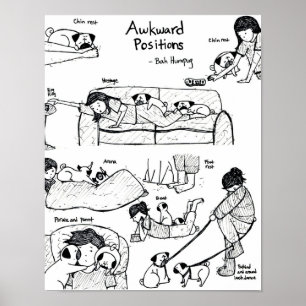 Póster Posições inábeis com Pugs