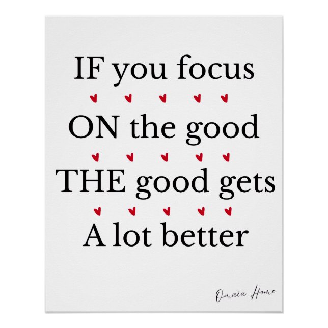 Póster Positive Quote Wall Art (Frente)